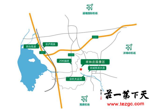 古城到双龙湖景区: 大桥游客中心:台儿庄古城大桥游客中心-双龙湖